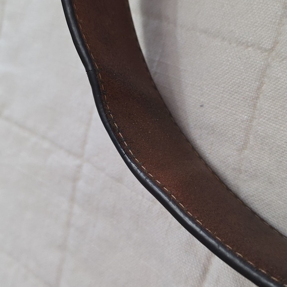 Ariat Western Brown Tooled Leather Belt with Silver Buckle Womens OS 38" - Picture 9 of 11